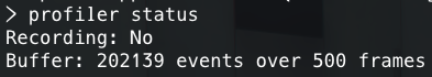 Profiler status finished