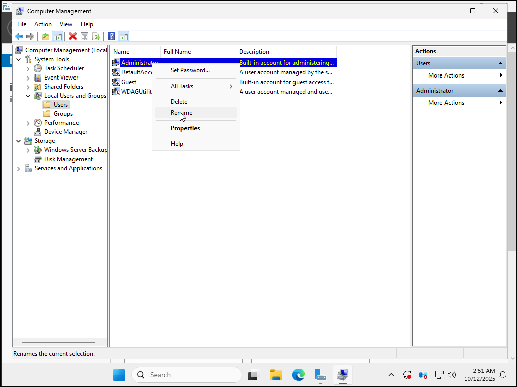 Administrator Properties