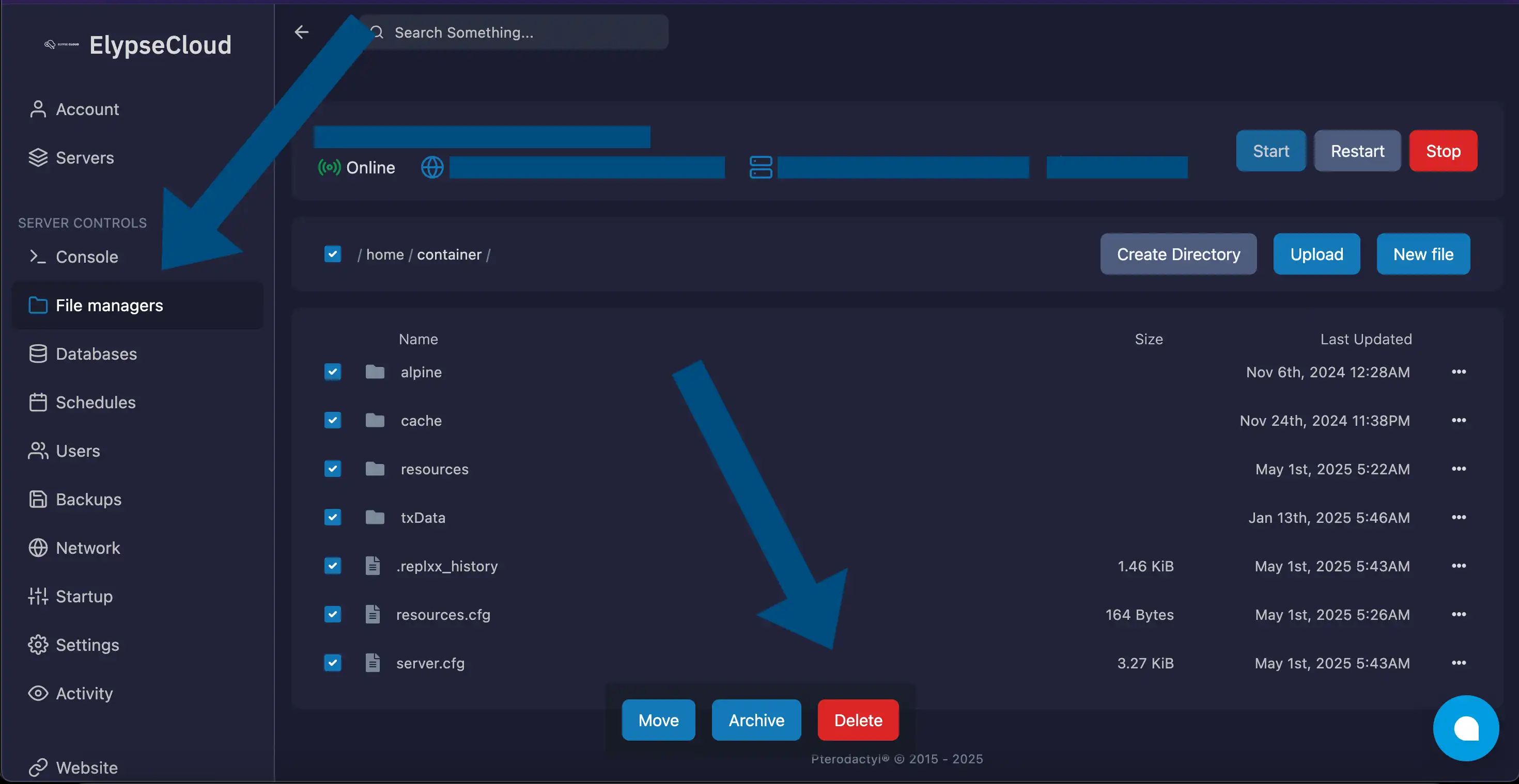 Reinstall Server Button