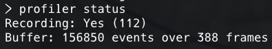 Profiler status running